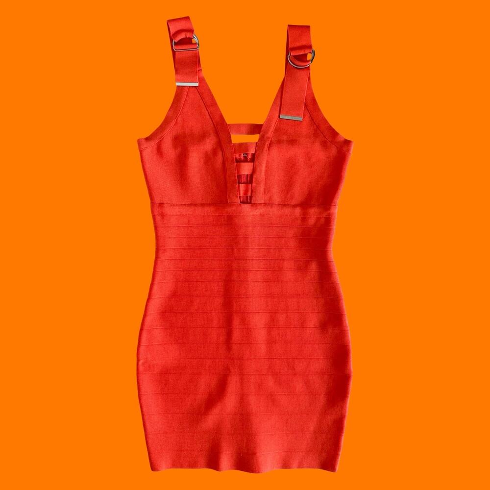 00's vintage cut out bandage baddie y2k bodycon mini dress M Marciano *NWT*